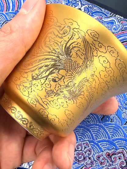 鎏金龍鳳蓋碗